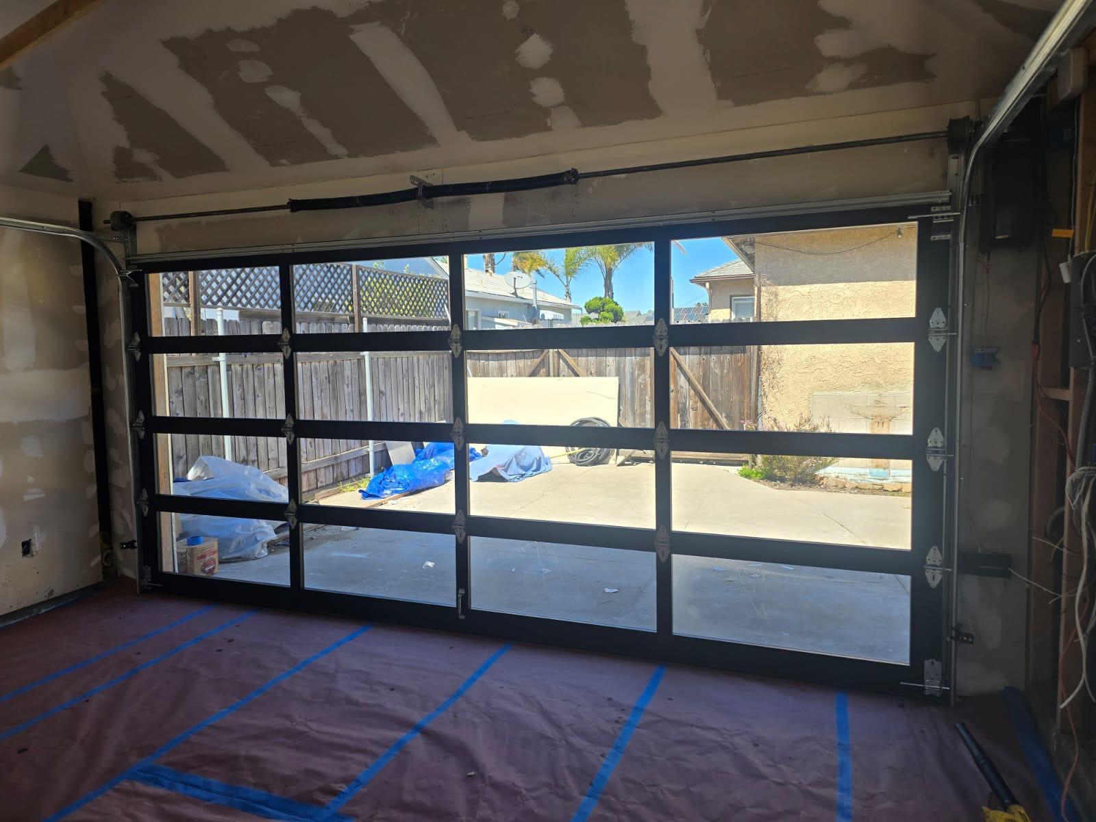 Happy customer after garage door service