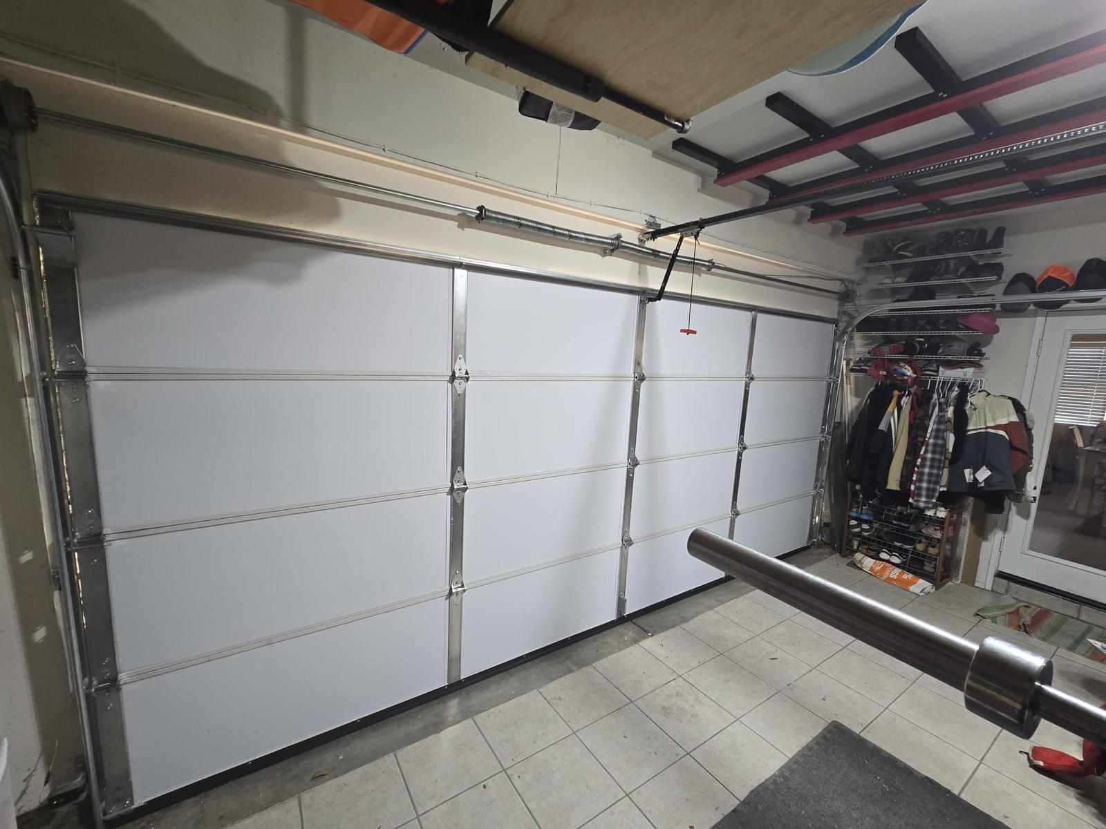 Garage door repair before and after