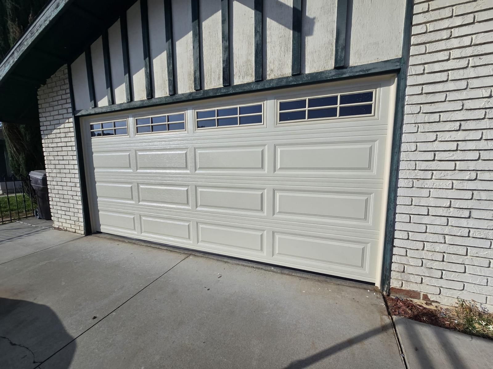 New garage door installation
